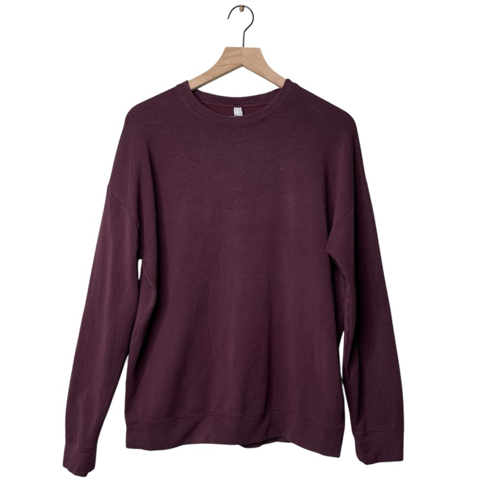 Athleta Burgundy Sweatshirt Long Sleeve Workout Top Athleisure Activewear